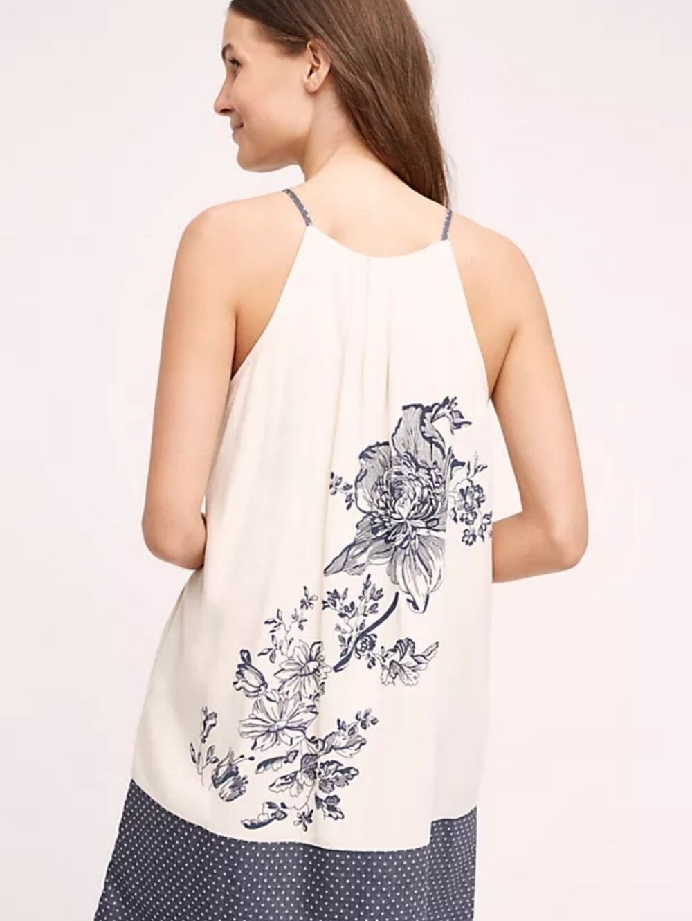 Antropologie Sava Silk Halter Dress Floreat Size 8 - Picture 8 of 9